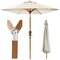 Best Choice Products 10ft Outdoor Woodgrain Pattern Steel Market Patio Umbrella w/ Crank, Tilt